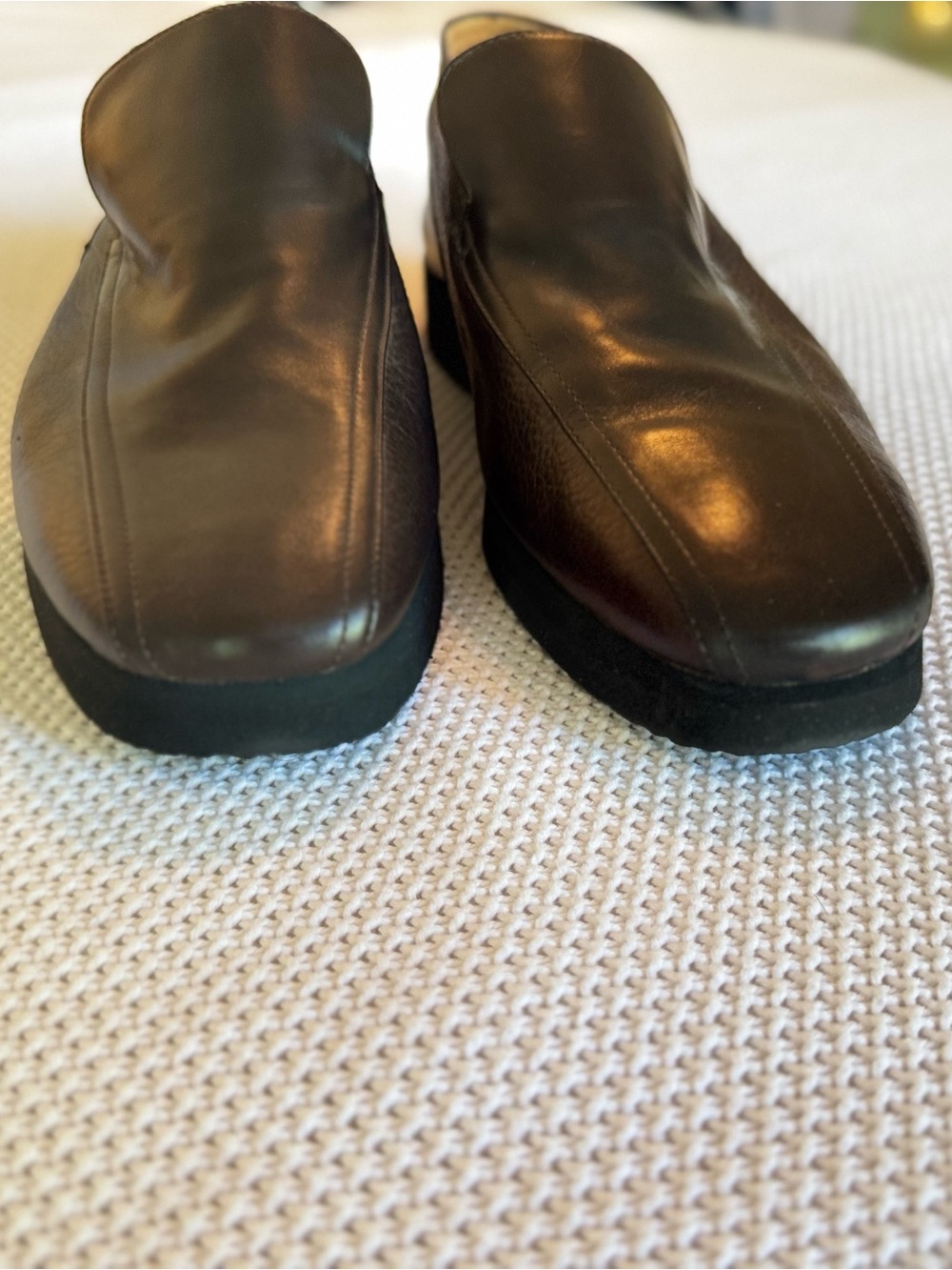 THIERRY RABOTIN Italian Men’s Dark Brown Leather Slip-On Loafers Designer Shoes - Picture 5 of 14